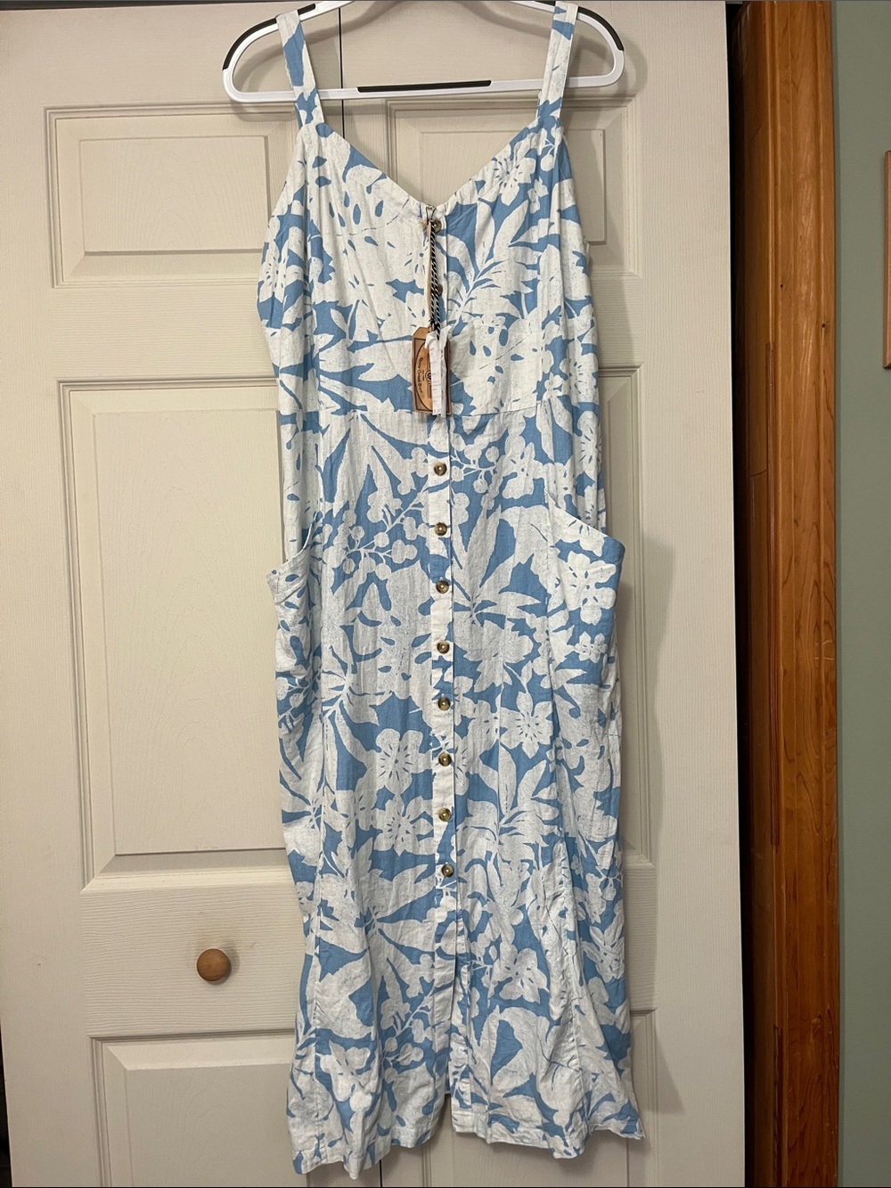 Fat Face Linen Maxi Dress 14